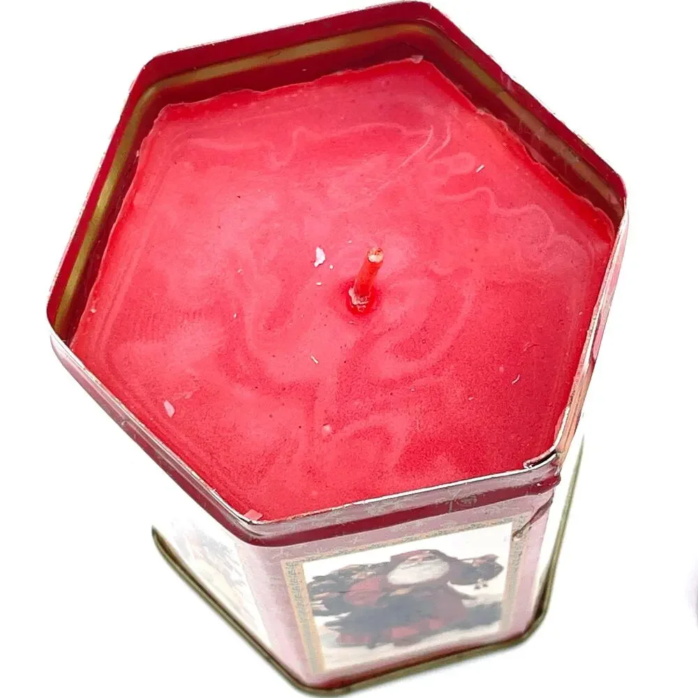 Vtg 1990s GiftCo Wick 'n Tin Bayberry Scented Christmas Candle With Original Box